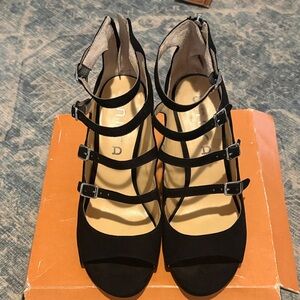 NWOT Unisa Black Strappy Heels